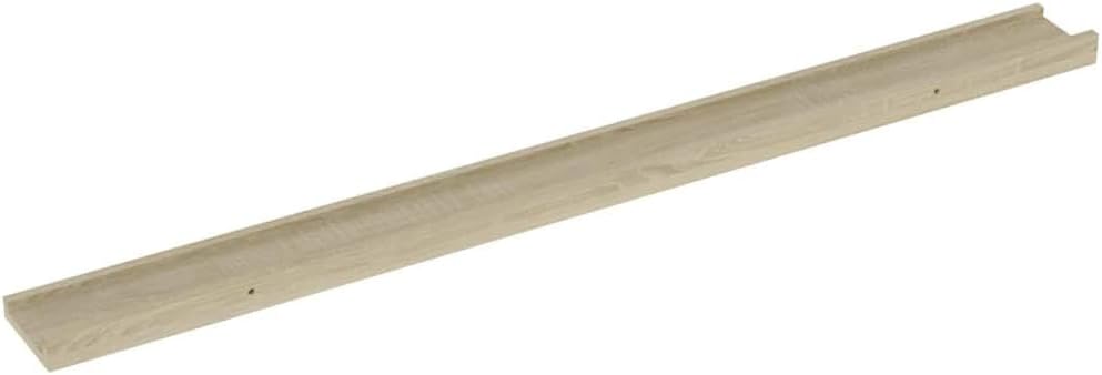 Wall Shelf Set of 2 Large Floating Shelves in Sonoma Oak MDF Matte Finish 39.4 Inch Rectangular Wall Decor for Living Room Bedroom Bathroom Storage and Display