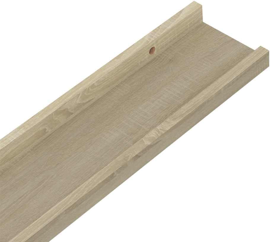 Wall Shelf Set of 2 Large Floating Shelves in Sonoma Oak MDF Matte Finish 39.4 Inch Rectangular Wall Decor for Living Room Bedroom Bathroom Storage and Display