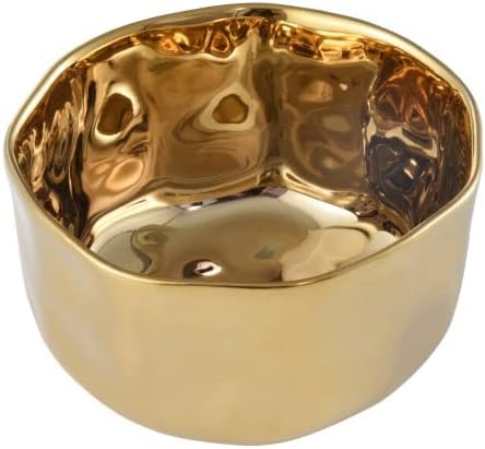 Pampa Bay Moonlight Tarnish Free Porcelain Snack Bowl with Gold Titanium