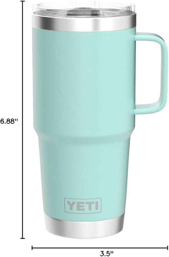 YETI Rambler 20 oz Travel Mug, Stainless Steel, Vacuum Insulated with Stronghold Lid