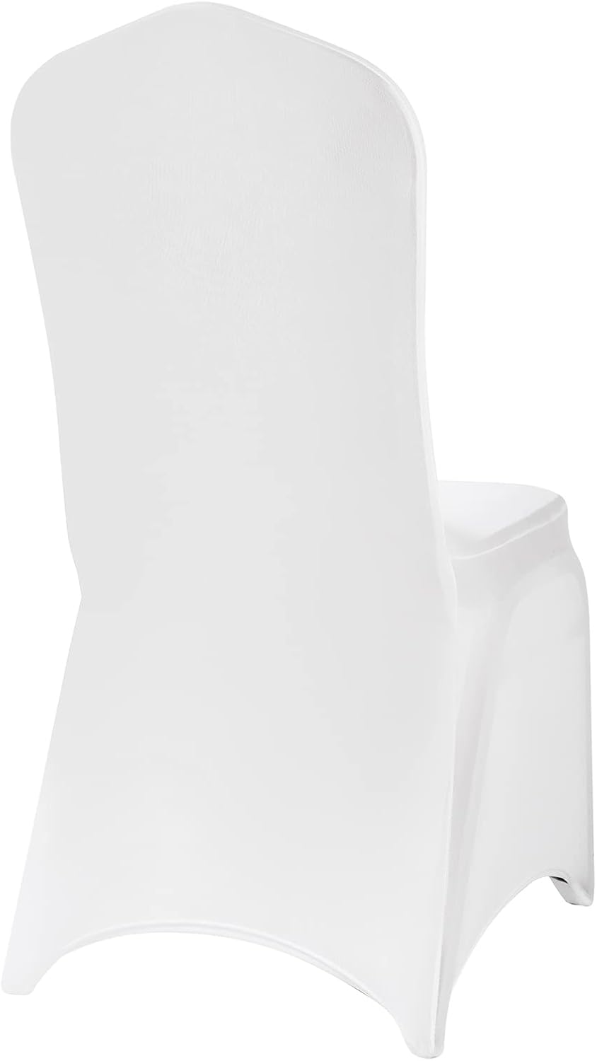 Spandex Chair Cover,25PCS,Chair Covers,Living Room Chair Covers,Removable Chair Cover Washable Protector Stretch Chair Cover for Party, Banquet,Wedding Event,Hotel(White)