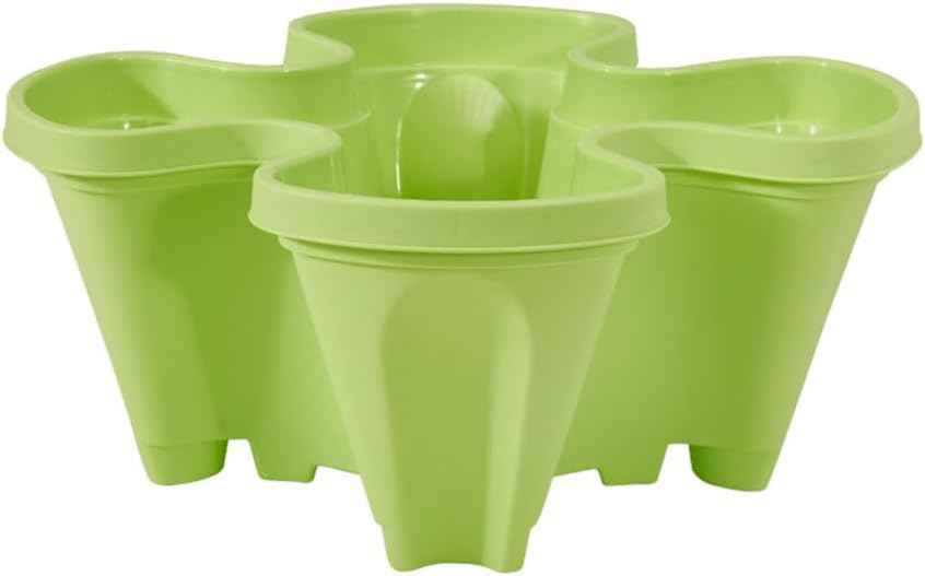 Vertical Planter 5 Tiered,Stackable Planters for Strawberry Herb Flower and Vegetable Stacking Garden Tower Gardening Pots with Removable Wheels and Bottom Indoor Outdoor