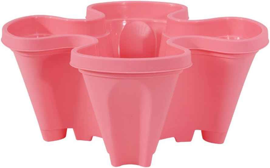 Vertical Planter 5 Tiered,Stackable Planters for Strawberry Herb Flower and Vegetable Stacking Garden Tower Gardening Pots with Removable Wheels and Bottom Indoor Outdoor