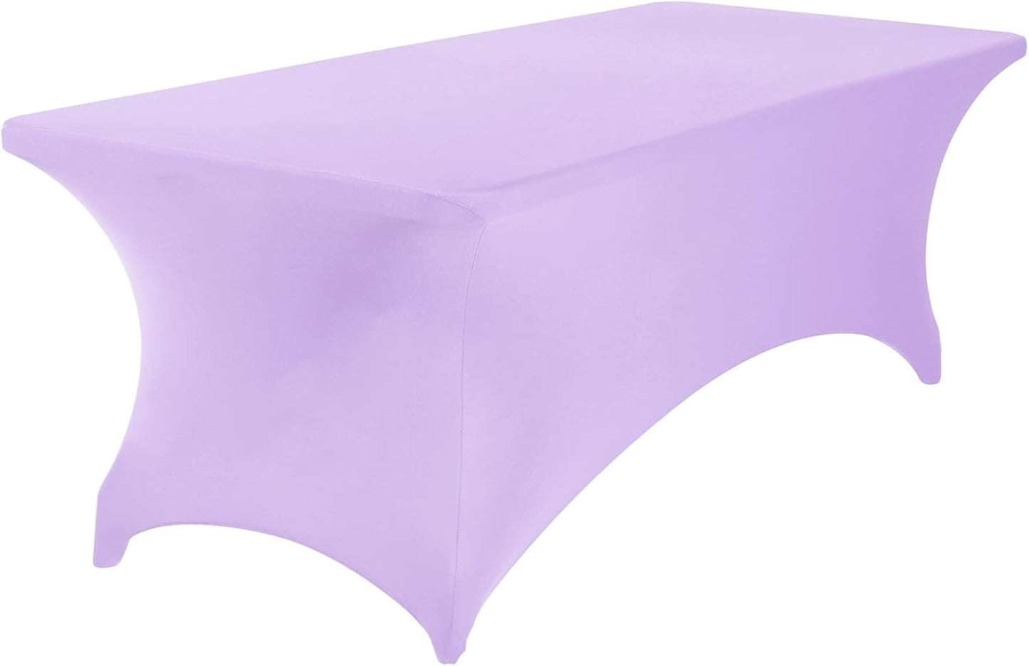Spandex 8ft Waterproof Table Cover for Party,Wedding, Banquet, and Events(Lavender)