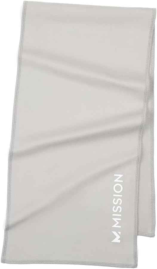 MISSION On-The-Go Cooling Towel - Soft, Lightweight Fabric - Cools Up to 2 Hours - UPF 50 Sun Protection - Machine Washable (Alloy)