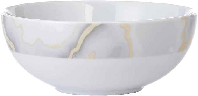 Safdie & Co. Electric Marble 16 Piece Dinnerware Set, Service for 4, Fiesta Dinnerware, home trends and home food network essentials, Porcelain dinner plates, 16" L x 12" W x 15" H
