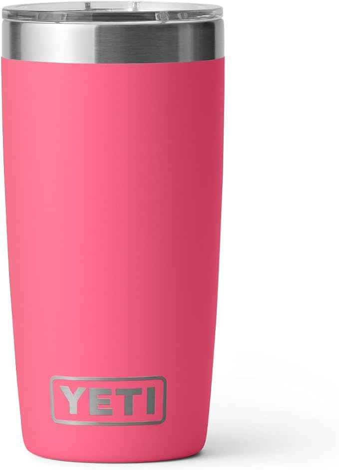 YETI Rambler 10 oz Tumbler, Stainless Steel, Vacuum Insulated with MagSlider Lid, Tropical Pink