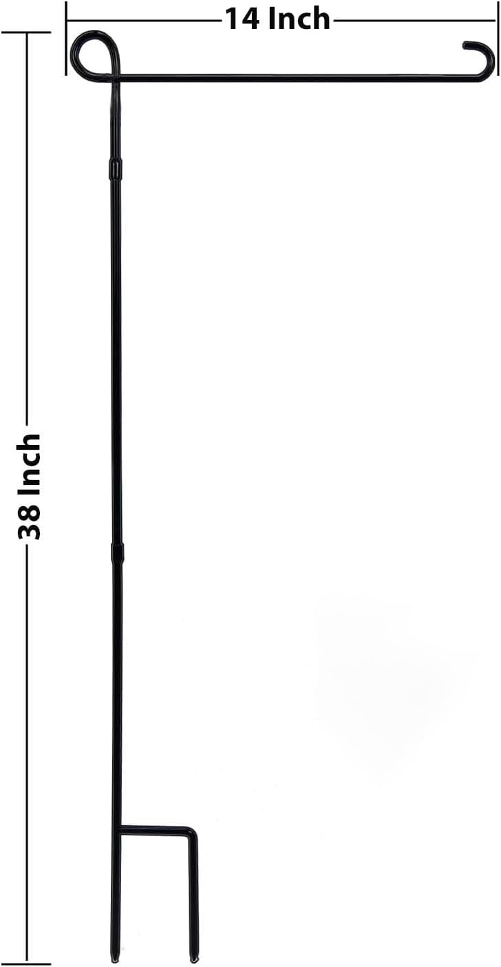 TOPFLAGS Garden Flag Stand with American Garden Flags Patriotic Stars and Eagle Yard Flag 12x18 Inch Holder Pole Stake Double Side for Outside with Clips and Stopper