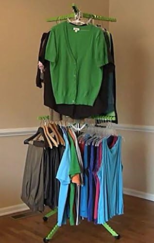 Extra Capacity Garment & Clothes Drying Rack, Adjustable-Height, 120 Pieces of Clothes, Stainless Steel, 4 Caster Wheels