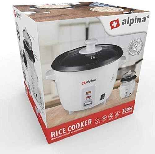 Alpina Rice cooker - 0.6 liter - 300 Watt - With cooking and heat control light - White