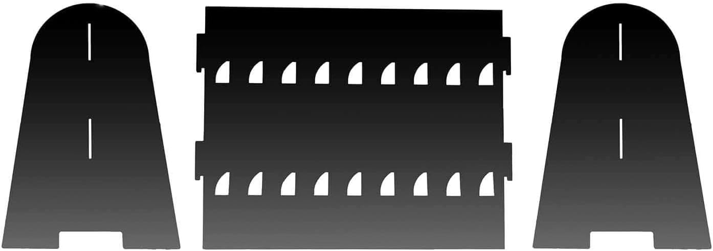 Tableclothsfactory Black Mirror Finish 2-Tier Wine Glass Stemware Rack, 18 Champagne Flute Holder Foam Board Stand - 25"