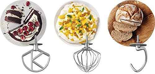 Kenwood KMX750WH KMIX Planetary Mixer with 5L Steel Handled Bowl, 3 Mixing Hooks, 1000W Power, Customizable with Over 20 Accessories Purchasable Separately, White