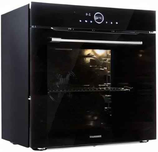 Klarstein Smart Recessed Electric Oven, Integrated Kitchen Ovens 11 Modes with Defrost Function, Convection, Grill, 73L IoT Oven with One Button Control, Multifunction Oven Black