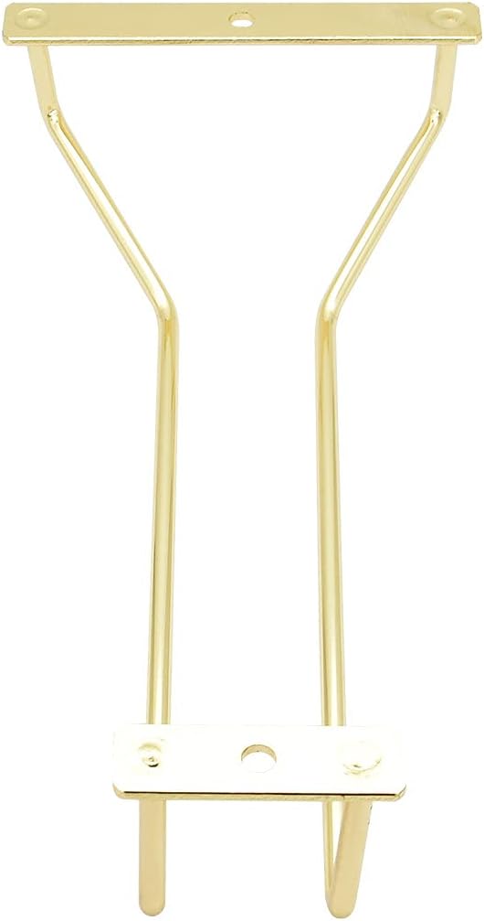 8.8-Inch Gold Wine Glass Rack, Under Cabinet Wine Glass Holder Stainless Steel Stemware Rack - Hanging Stemware Holder for Cabinet Kitchen Bar, Set of 3