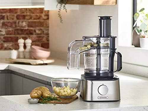 Kenwood Multipro Compact FDM304SS Compact Food Processor, Powerful Kitchen Appliance with 2.1 L Workbowl, Acrylic Mix Attachment, Cube Cutter, Metal Housing, 800 W, Silver