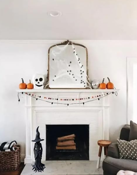 Cracker Barrel Witch Statue,Gothic Witch Statue,Resin Statue, Halloween Decorations Indoor Ornament Figurine (11.8in)