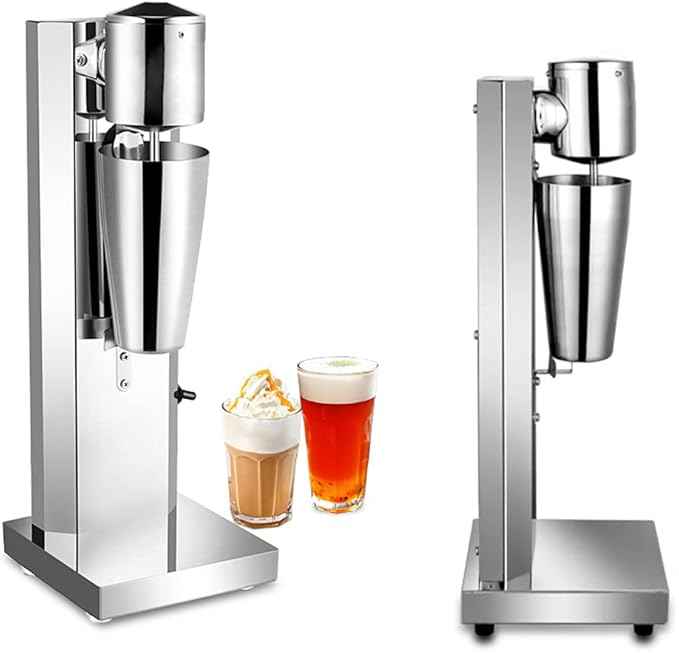 Electric Milkshake Maker, Ice Cream Mixer Machines, 110V Commercial Drink Smoothie Blender for Coffee Shops, Tea Stores to Making Fruit Tea, Coffee, Stirred Drinks (1 Head 650ml)