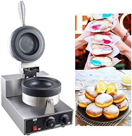 Kolice Commercial Gelato Panini Press Machine, Donut Ice Cream Dessert Italy Ice Cream Sandwich Press Burger Maker- 1300W, Timer and Temperature Control, Non-Stick Teflon Coating