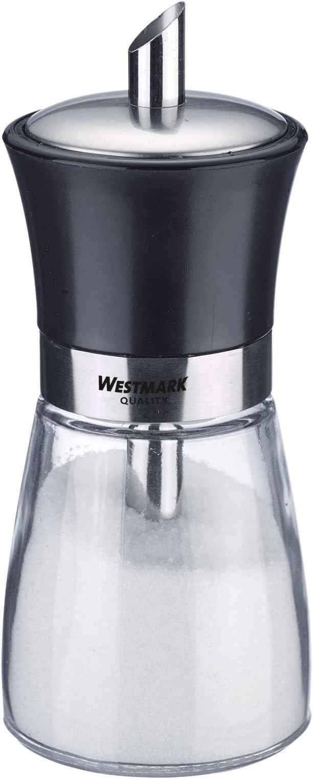 Westmark Sugar Dispenser, Capacity: 190 ml, Glass/Stainless Steel/Plastic, Blacky, Transparent/Black/Silver, 63592260