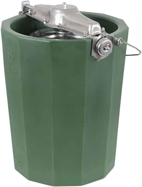 PREMIUM Large 8 qt. - Immergood Ice Cream Maker - Stainless Steel - Hand Crank