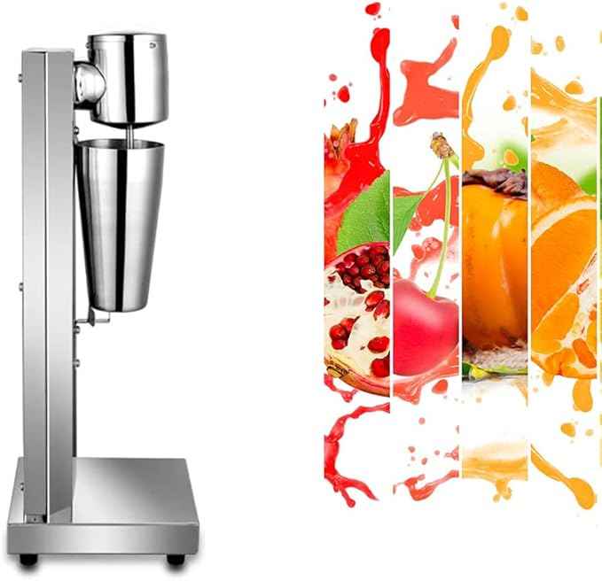 Electric Milkshake Maker, Ice Cream Mixer Machines, 110V Commercial Drink Smoothie Blender for Coffee Shops, Tea Stores to Making Fruit Tea, Coffee, Stirred Drinks (1 Head 650ml)
