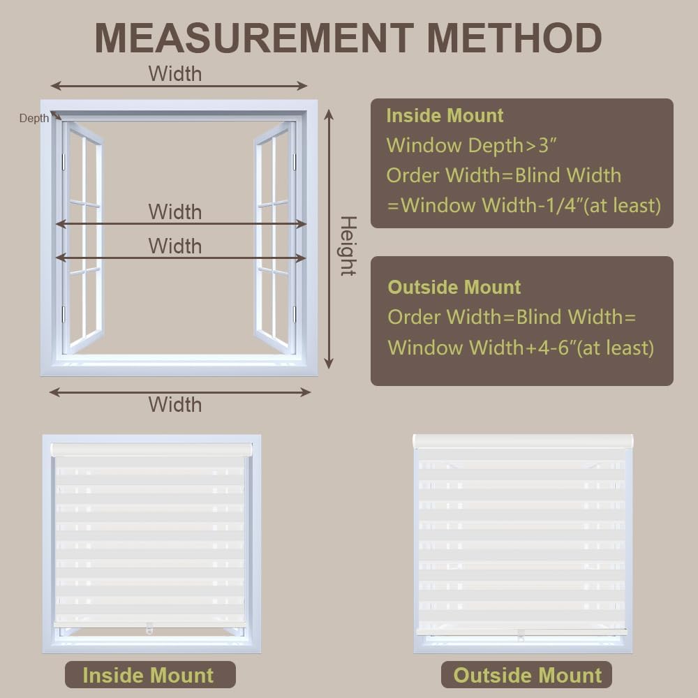 Kokorona Zebra Blinds Roller Shades Cordless Window Blinds with Valance Cover, Day and Night Sheer Shades Dual Layer Fabric for Light Control Light Filtering Privacy, White, 60" W X 72" H