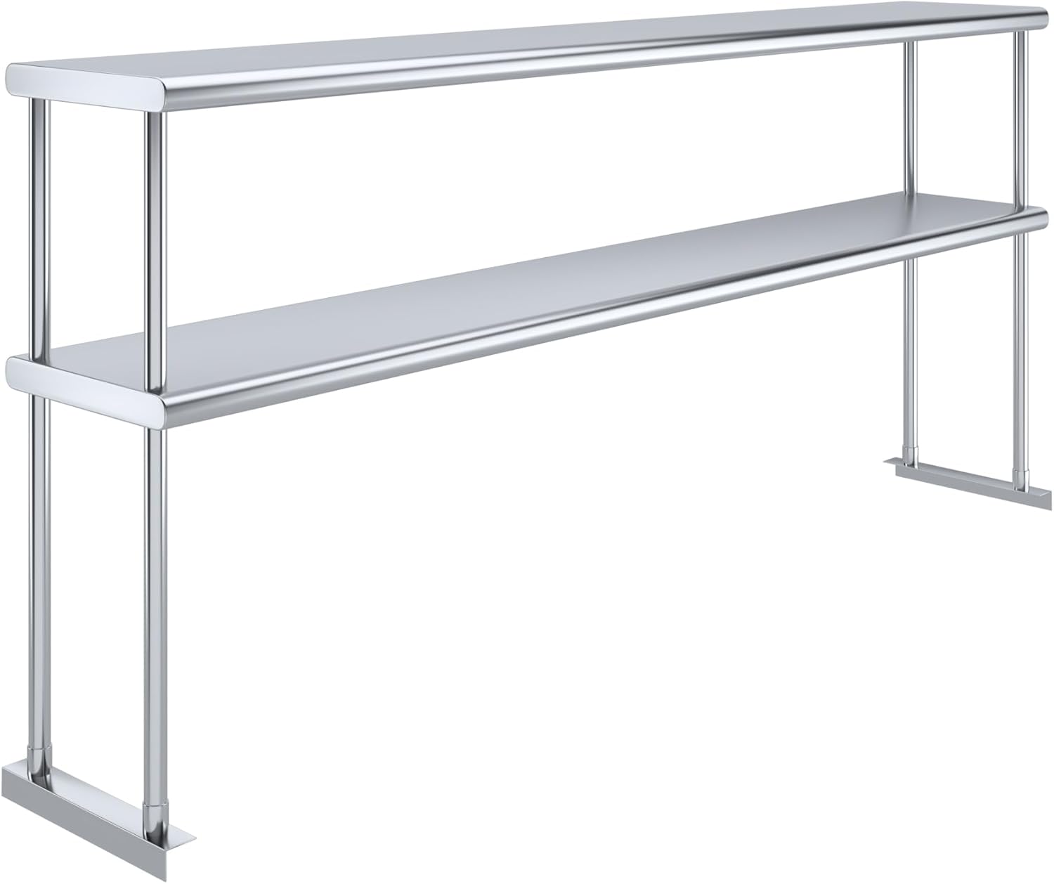 AmGood Double OverShelf Stainless Steel NSF - Many (72" Long x 12" Deep) - Lumora Casa