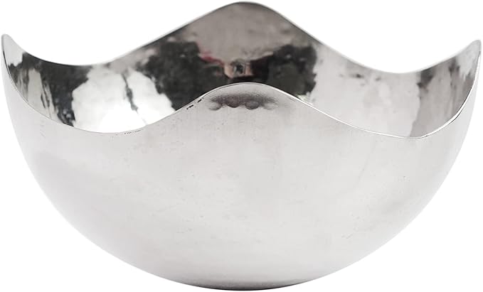 Hosley Set of 4 Silver Finish Metal Bowl 5.75 Inch Diameter, Ideal for Potpourri, LED Candles, Weddings, Special Events, Center Pieces, Craft. Use Decor to Coordinate O3