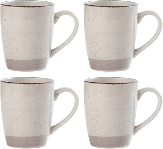 Pfaltzgraff Sadie 16-Piece Cream Dinnerware Set, Service for 4, Durable Stoneware Plates and Bowls with Classic Design, Microwave and Dishwasher Safe