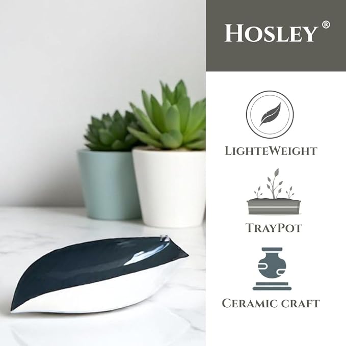 Hosley Lamina Leaf Shaped Platter 16 Inch - Jewelry Tray, Decorative Bowl, Ring Dish - Ideal for Wedding, Party, Home Decor, Office, Spa - Gift for Any Occasion
