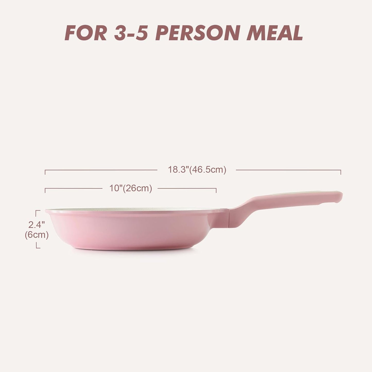SENSARTE Nonstick Ceramic Frying Pan 10-Inch, Healthy Non Toxic Skillet, Induction Compatible Omelet Pan with Heat Resistant Handle, PFAS-Free, Pink