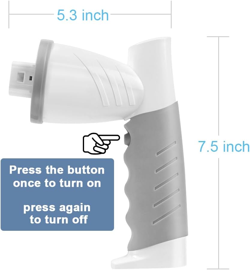 Electric Spin Scrubber, IEZFIX Electric Cleaning Brush Bathroom Shower Scrubbing Cleaner Brush Power Scrubber Cordless with 4 Replaceable Brush Heads for Bathtub, Tile, Floor, Toilet, Kitchen - Blue