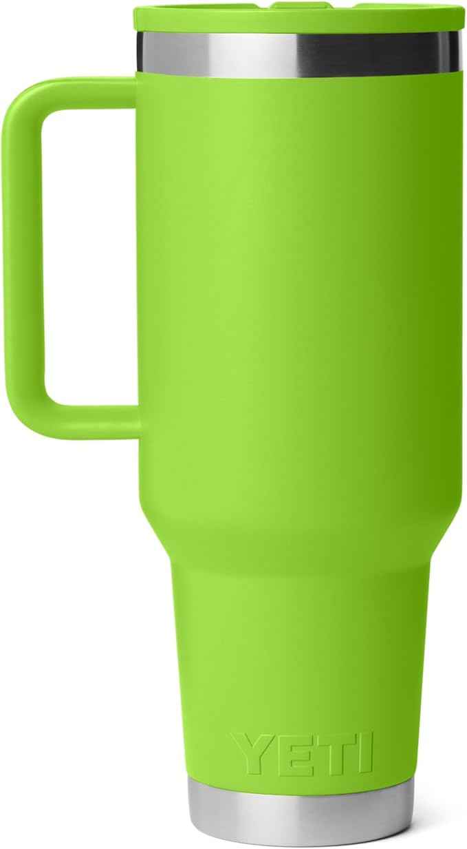 YETI Rambler 40 oz Travel Mug with Flip Straw Lid – Stainless Steel, Vacuum Insulated, Leakproof, Cup Holder Friendly