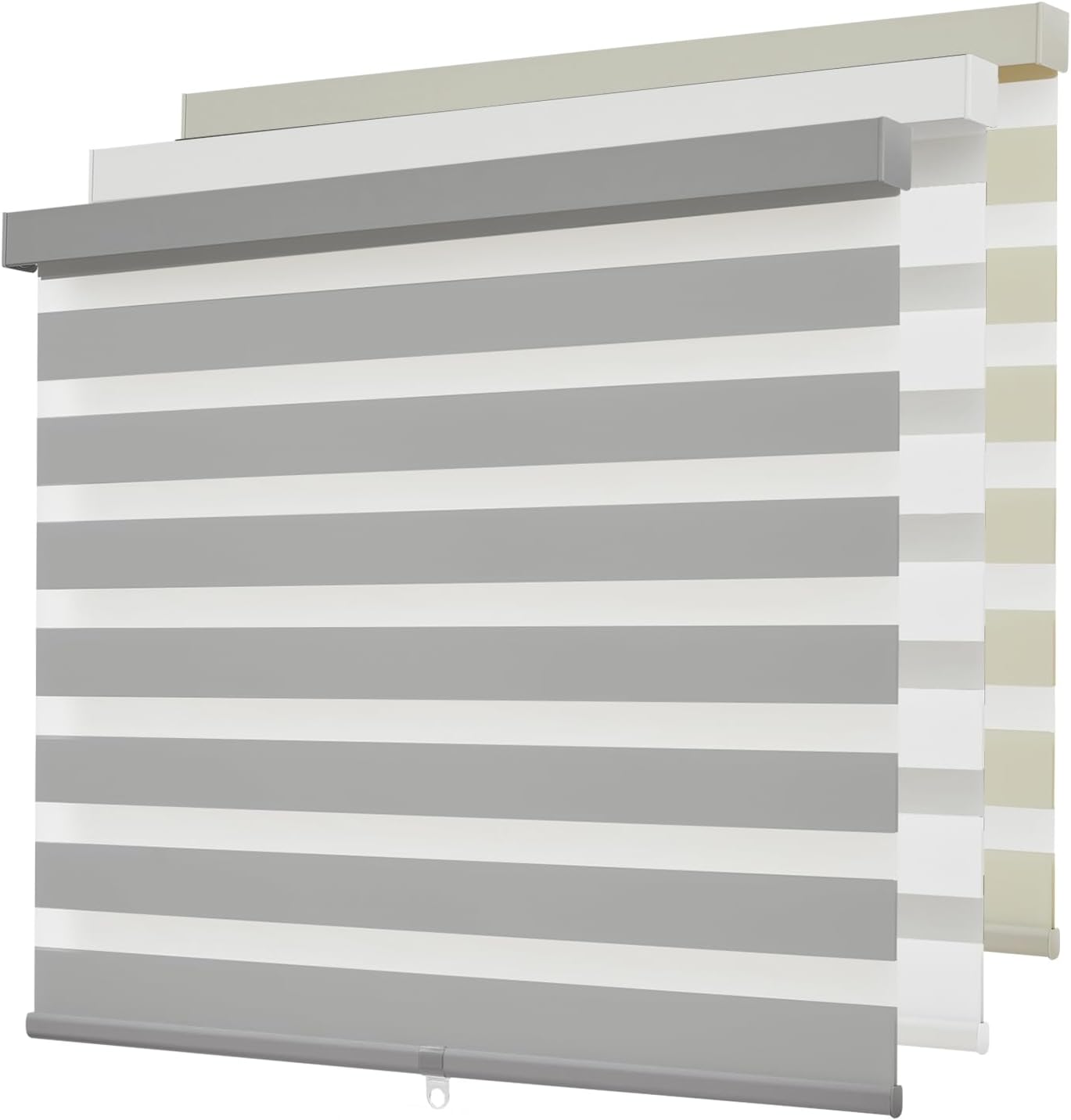 Cordless Zebra Blinds for Windows,Free-Stop Roller Zebra Shades,Light Filtering Blinds for Indoor Windows with Upgraded Cassette,Pull Down Privacy Window Shades for Home (31" W x 72" H, Grey)
