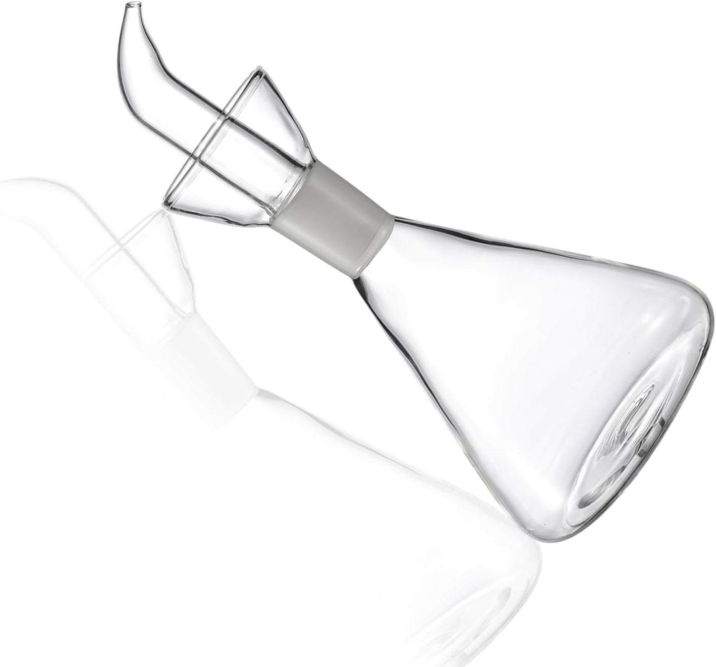 ELETON Conical 8 oz Glass Oil Dispenser – No Drip Olive Oil Cruet with Leak-Proof Spout, Easy-Fill Wide Mouth, Borosilicate Bottle for Kitchen & BBQ