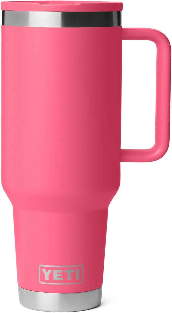 YETI Rambler 40 oz Travel Mug with Flip Straw Lid – Stainless Steel, Vacuum Insulated, Leakproof, Cup Holder Friendly