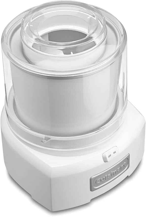 Cuisinart Ice Cream Maker Machine, 1.5 Quart Sorbet, Frozen Yogurt Maker & ICE-45RFB 1-1/2-Quart Ice Cream Maker Freezer Bowl