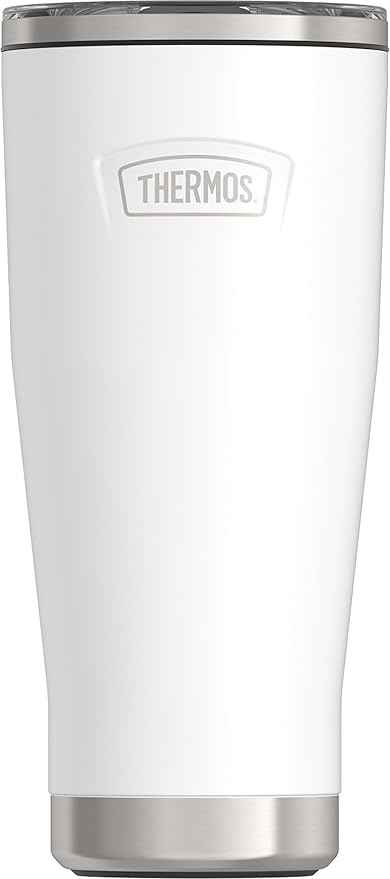 THERMOS ICON SERIES, Stainless Steel Tumbler with Slide Lock, 18 Ounce, White