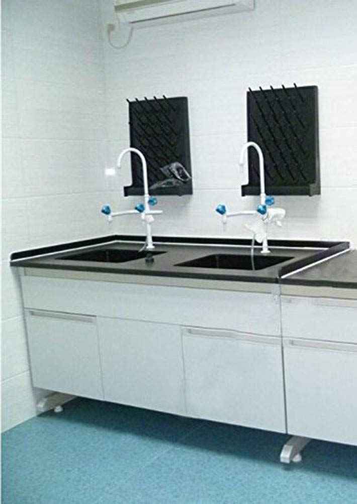 Lab Supply Drying Rack Pegboard Bench-top Wall-Mount Laboratory Glassware 52 Detachable Pegs Lab Drying Draining Rack Cleaning Equipment (Black)