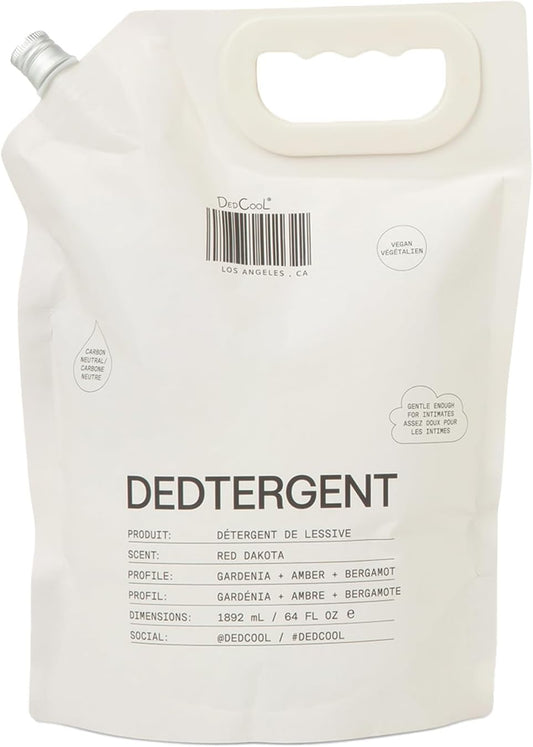DedCool Liquid Laundry Dedtergent (Red Dakota Refill 64 oz) Luxurious Fragrance, Scented, Removes Stains, Ideal for 60 Washes, Infused with Essential Oils, Vegan, Non-Toxic, Cruelty & Dye Free