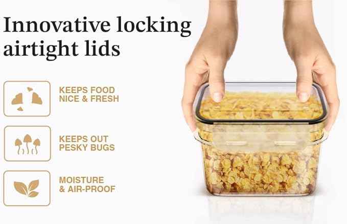 Chef's Path Airtight Food Storage Container Set with Lids - Superior Variety Pack of 36 for Kitchen & Pantry Organization, BPA Free Kitchen Storage Containers for Cereal, Flour &, Sugar