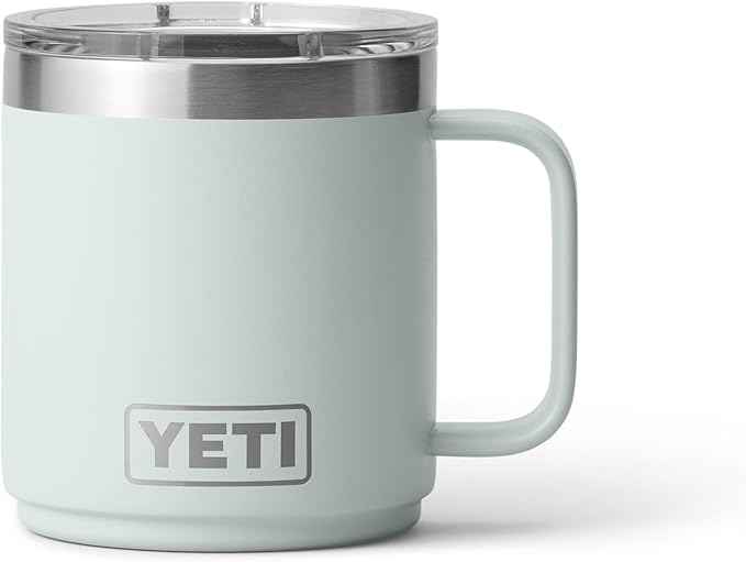 YETI Rambler 10 oz Ceramic Lined Stackable Mug, Vacuum Insulated, Stainless Steel with MagSlider Lid, Ridgeline