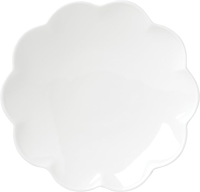 Lenox Dinnerware Set, Studio 1414 Scallop 12-Piece Set, Service For 4, Bone China Material, Dishwasher & Microwave Safe, Home And Kitchen, Kitchen And Dining, Plates And Bowls Sets (White, 12 Pieces)