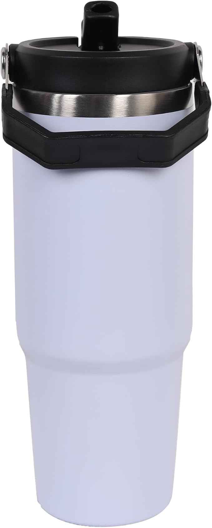 30oz Stainless Steel Insulated Water Tumbler with Handle | Secure Twist Lid & Flip Straw | Leak-Proof, BPA-Free IceFlow Inspired Design (Lavender mist)