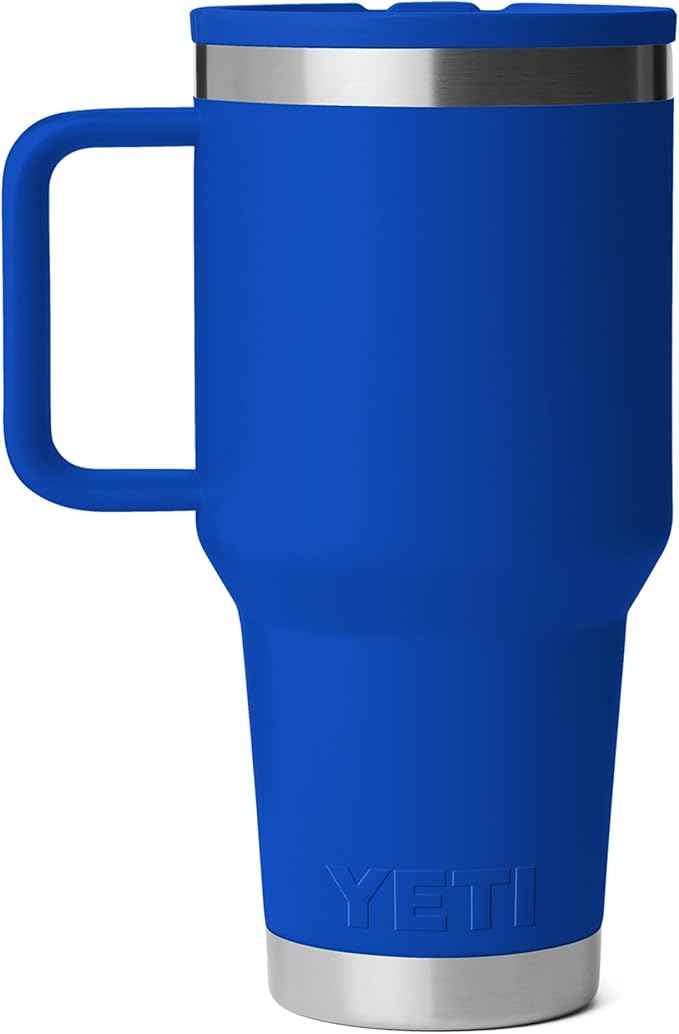 YETI Rambler 30 oz Travel Mug with Flip Straw Lid – Stainless Steel, Vacuum Insulated, Leakproof, Cup Holder Friendly