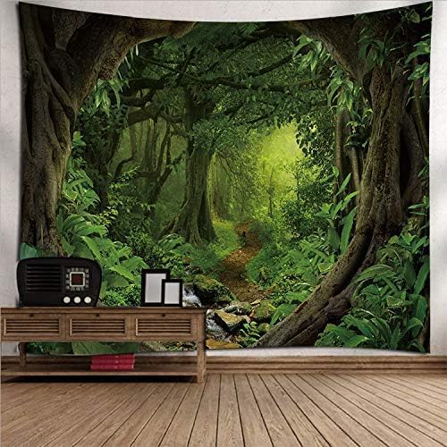 FENDROM Green Misty Forest Tapestry Wall Hanging Nature Landscape Tapestry Sunshine Through Tree Tapestries for Bedroom Living Room Dorm Decor