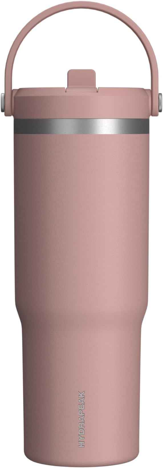 Hydrapeak Nomad 32 oz Tumbler with Handle and Straw Lid, Leakproof, Double Insulated, 32oz Cup Stainless Steel (Rosewood)