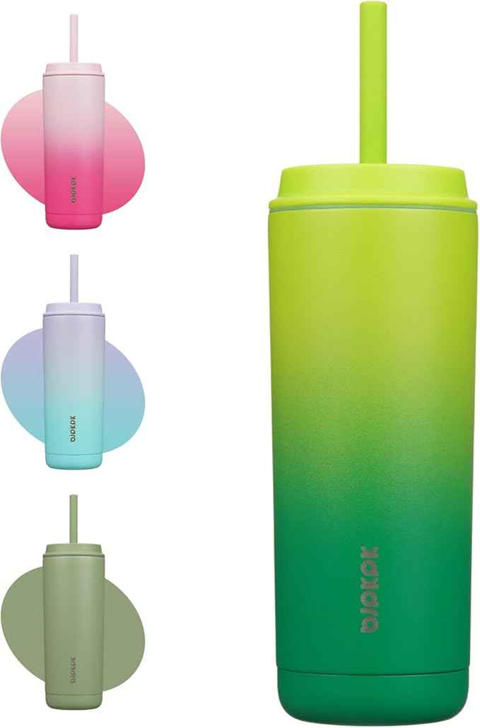 BJPKPK Insulated Tumbler with Lid and Straw,20 oz Stainless Steel Travel Coffee Mug,Spill Proof Thermal Cup,Keep Drinks Cold and Hot,Bamboo Grove