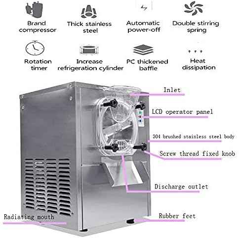 Kolice Commercial Desktop Hard ice Cream Machine, Counter top Hard ice Cream Maker, Ice Cream Machine, Snack Food Machine for Restaurant, Snack Bar, Ice Cream Shop