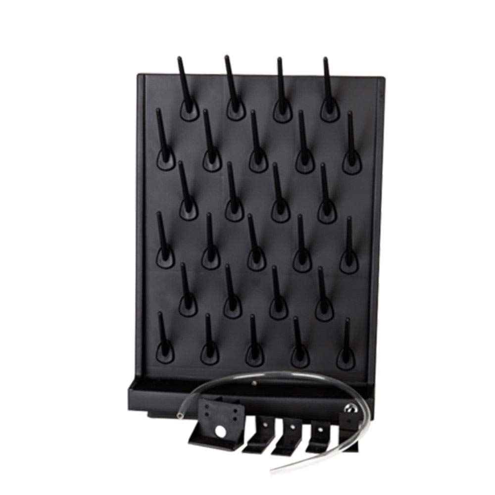 Lab Supply Drying Rack Pegboard Bench-top/Wall-Mount Laboratory Glassware Detachable Pegs Lab Drying Draining Rack Cleaning Equipment (27 Pegs, Black)
